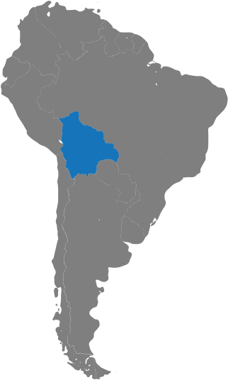 Bolivie sur une carte